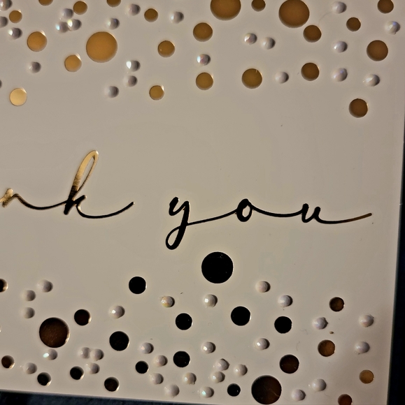 Thank You Gold and White Card Small - Picture 3 of 3